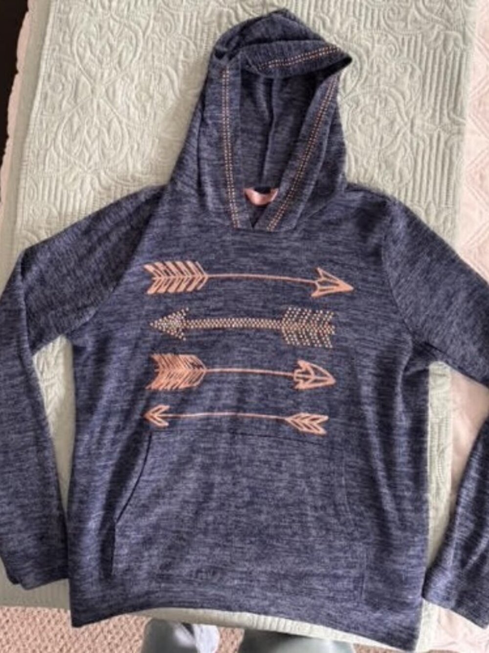 Distressed Blue Hoodie